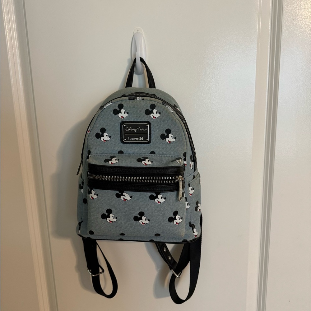 Disney Loungefly denim mini backpack